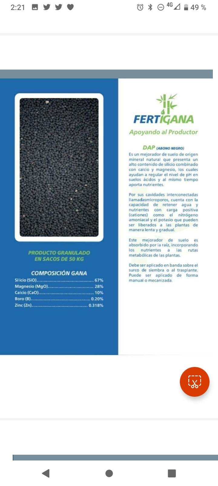 Cal Agricola , estabilizador de PH