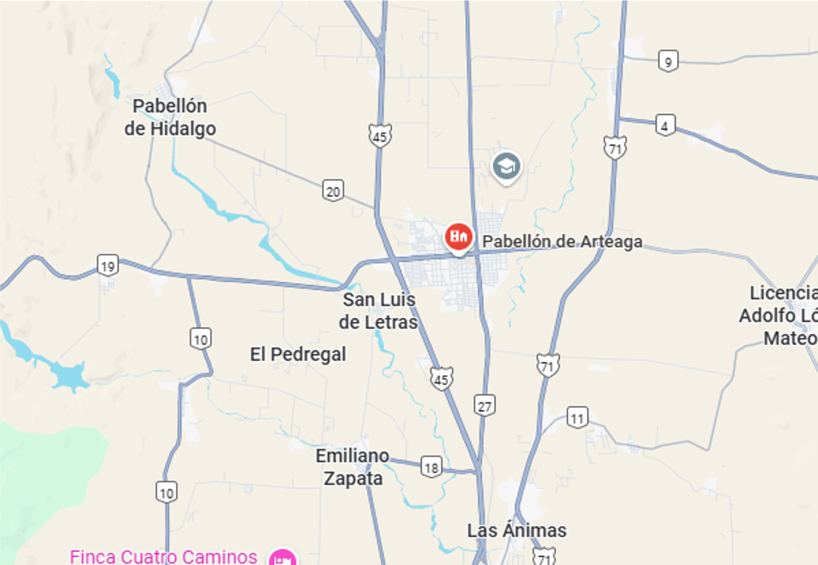 Terreno en Pabellón de Arteaga, localidad San Luis de Letras al norte de Aguascalientes.