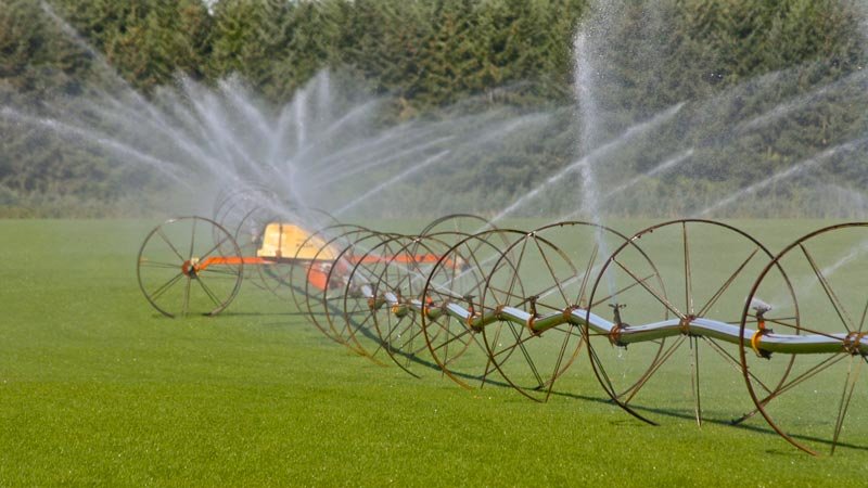 Side roll riego por aspercion